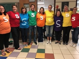 WM MS Staff Tasting the Rainbow!
