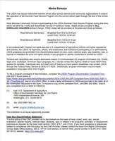 USDA Food Service Program Update
